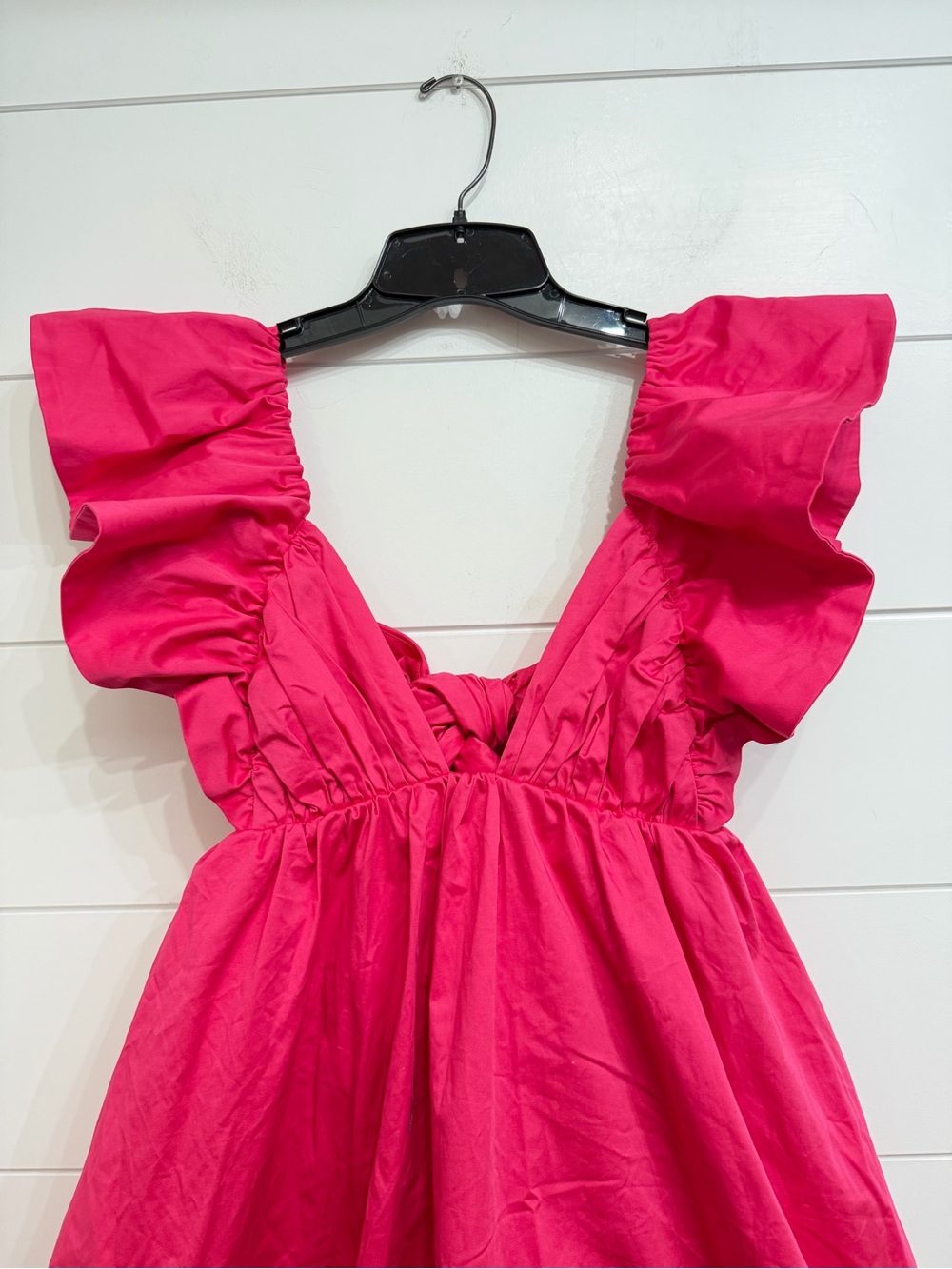 For Love & Lemons Clementine Pink Puff Sleeve Mini Dress Open Back 36970 - Picture 10 of 16